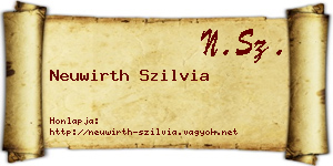 Neuwirth Szilvia névjegykártya